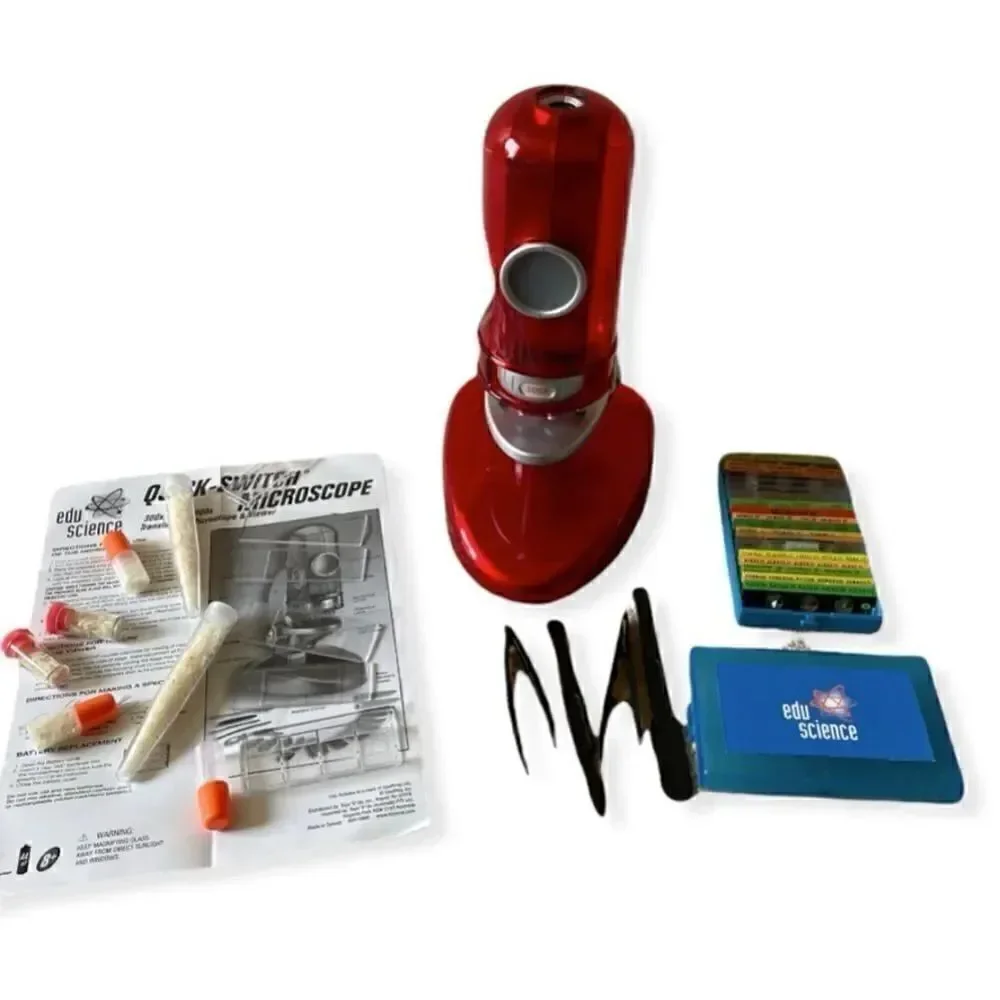Edu Science QUICK SWITCH MICROSCOPE 300, 600, 900X (RED)